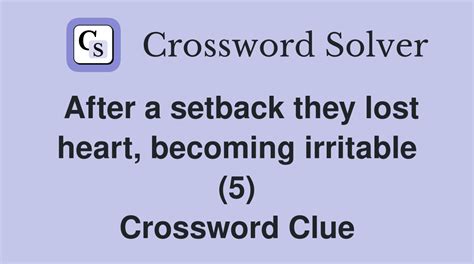 crossword clue irritable|5 letter word for irritable.